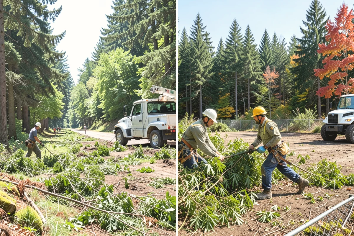 Confined-space tree removal in Lake Stevens, Snohomish County, WA - On-site assessment and hazard evaluation