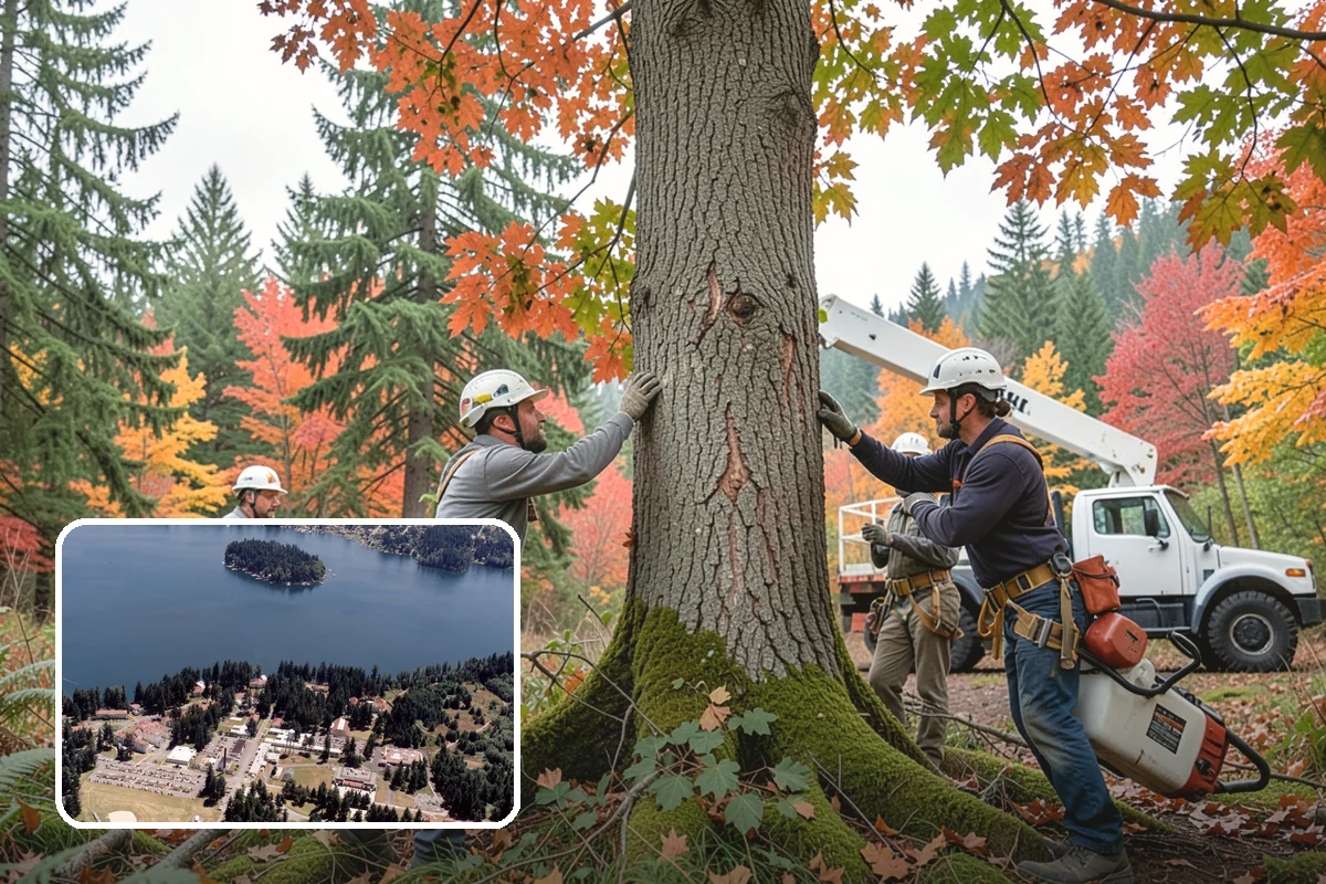 Confined-space tree removal in Lakewood, Pierce County, WA - Removes safety hazards and reduces liability