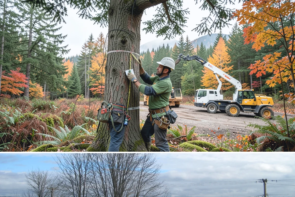 Confined-space tree removal in Langley, Island County, WA - This service can be performed year-round in the Puget Sound climate but requires extra caution during wet seasons when ground...