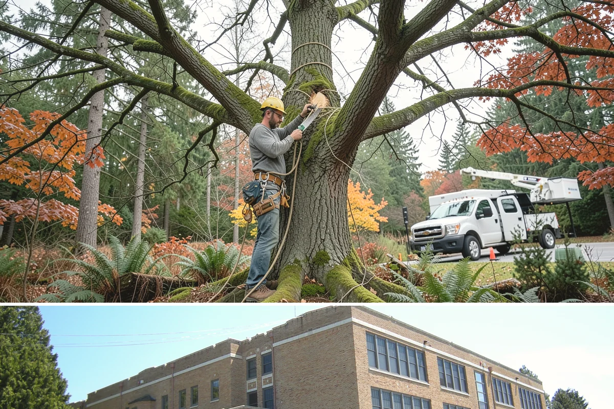 Confined-space tree removal in Maple Valley, King County, WA - This service can be performed year-round in the Puget Sound climate but requires extra caution during wet seasons when ground...