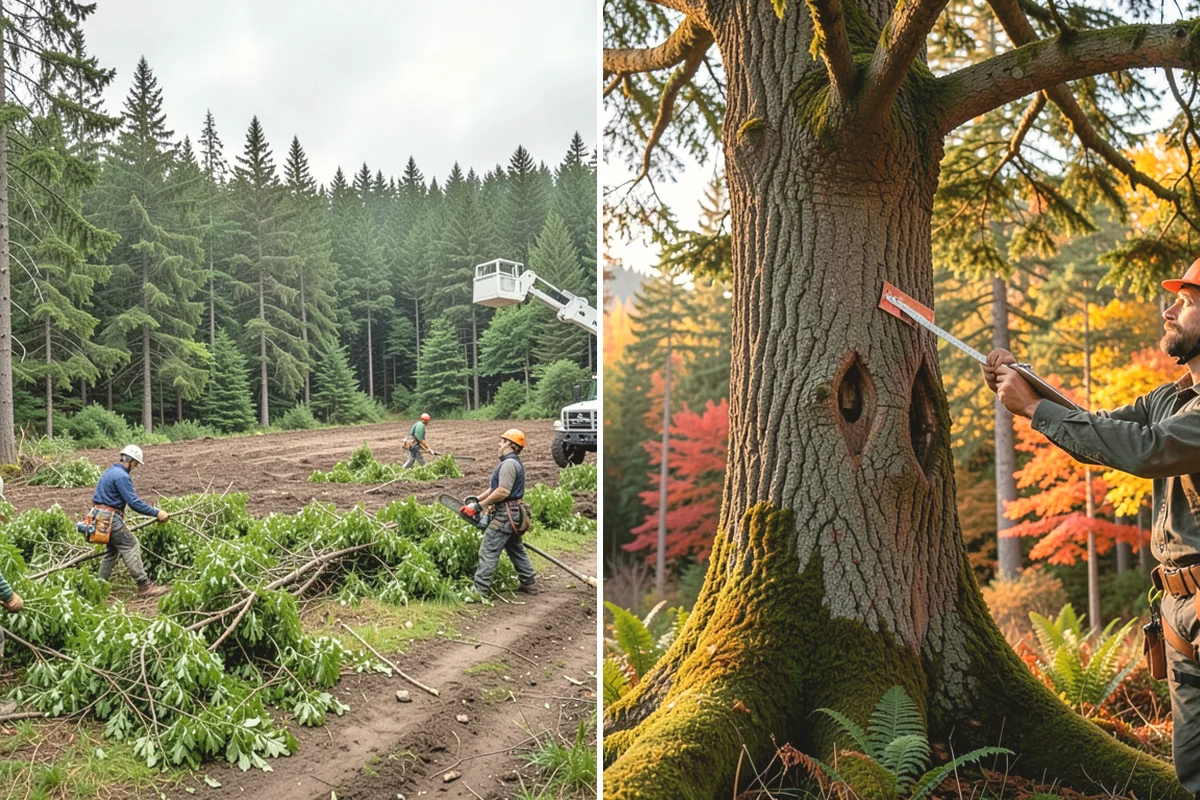 Confined-space tree removal in Mercer Island, King County, WA - On-site assessment and hazard evaluation