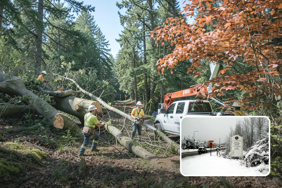 Confined-space tree removal in Newcastle, King County, WA - Removes safety hazards and reduces liability