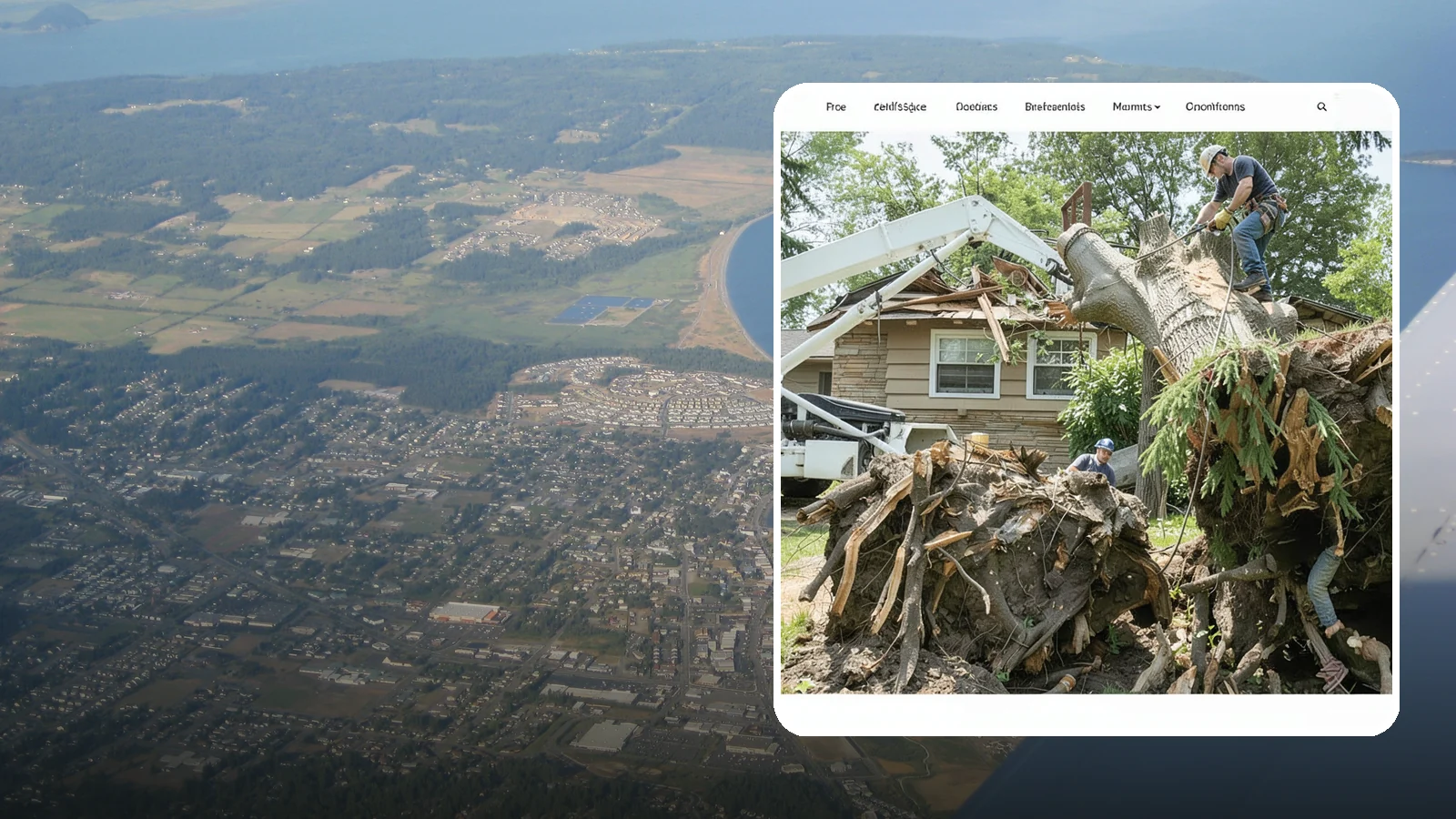 Confined-space tree removal in Oak Harbor, Island County, WA - The careful dismantling of trees in tight or restricted areas.