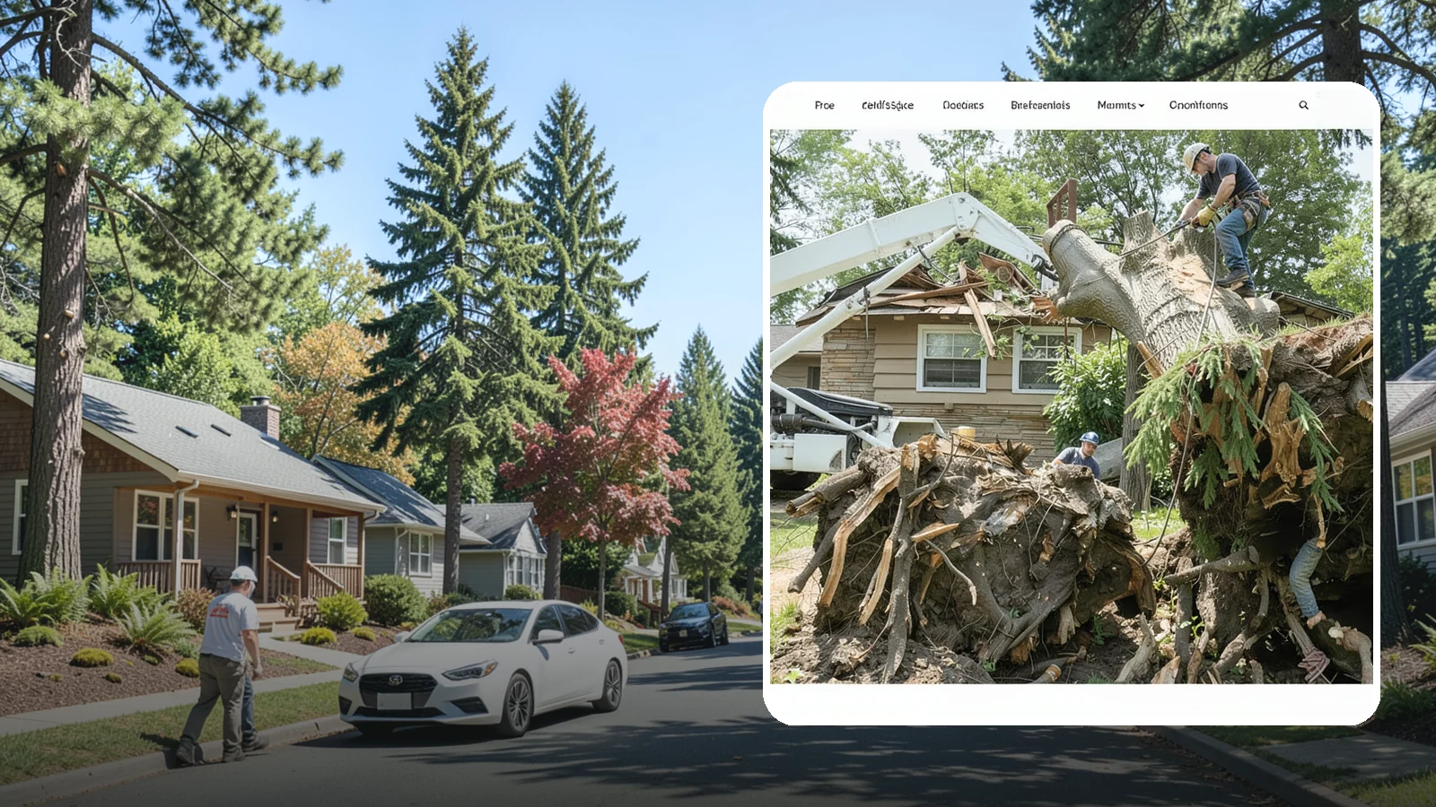 Confined-space tree removal in Orting, Pierce County, WA - The careful dismantling of trees in tight or restricted areas.