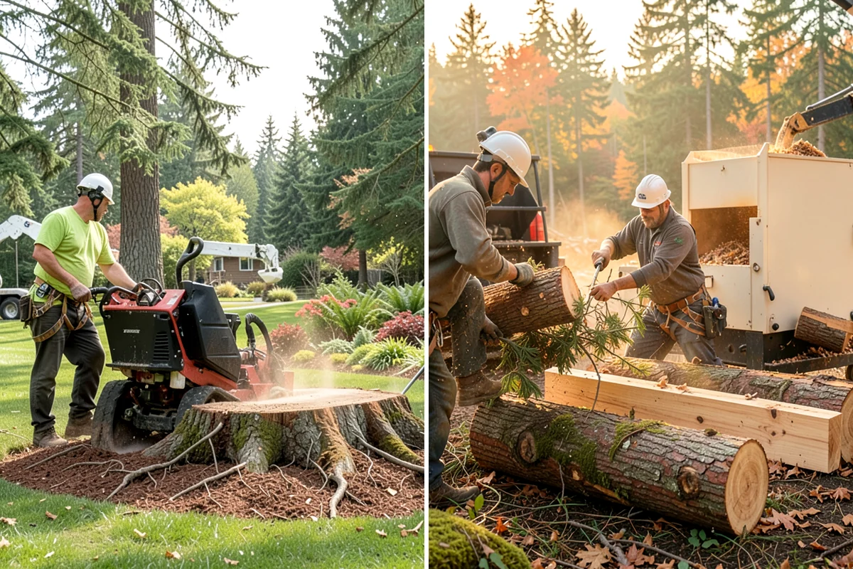 Confined-space tree removal in Pacific, King County, WA - On-site assessment and hazard evaluation