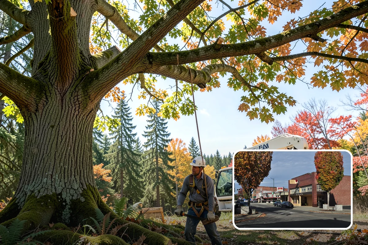 Confined-space tree removal in Puyallup, Pierce County, WA - Removes safety hazards and reduces liability