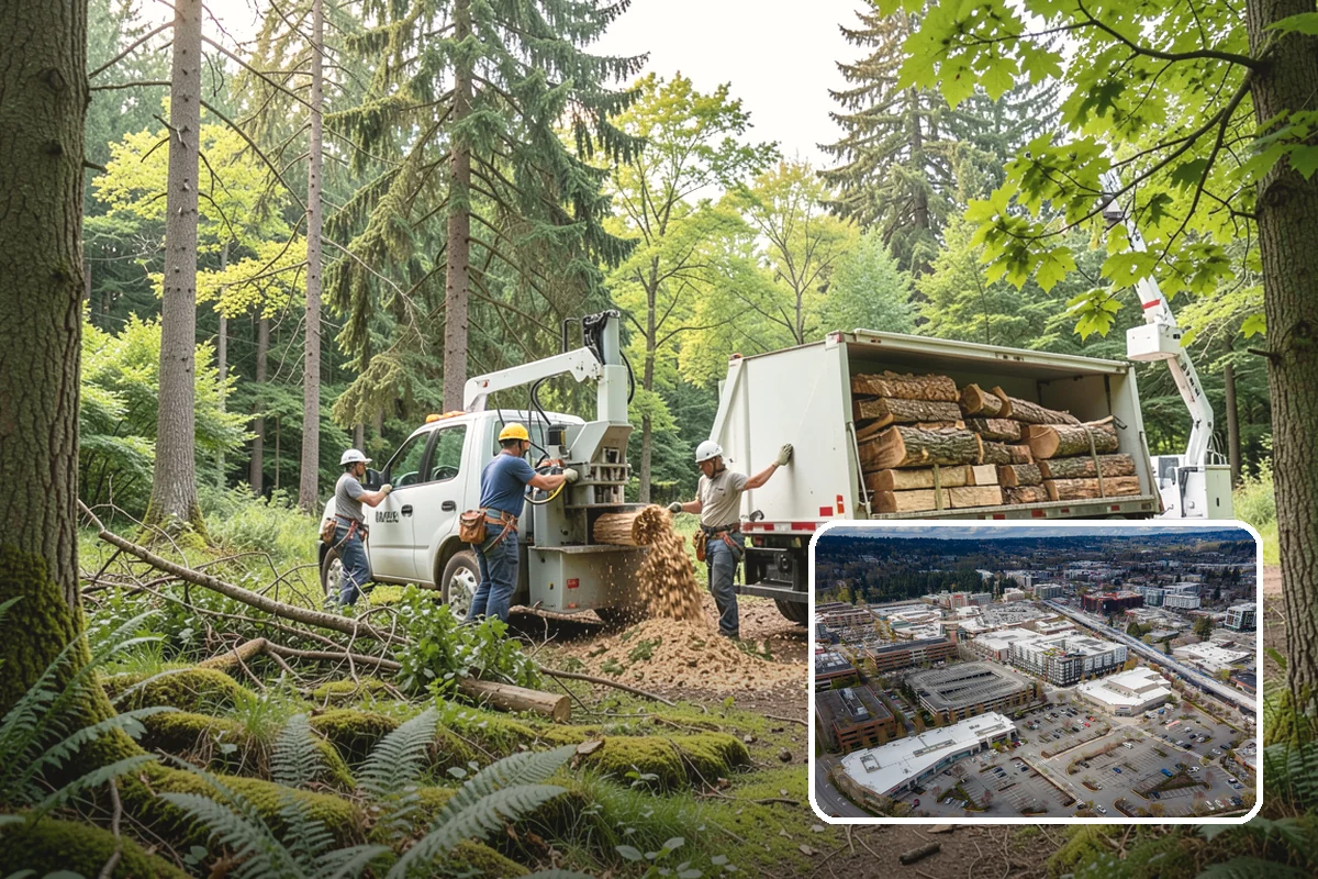 Confined-space tree removal in Redmond, King County, WA - Removes safety hazards and reduces liability