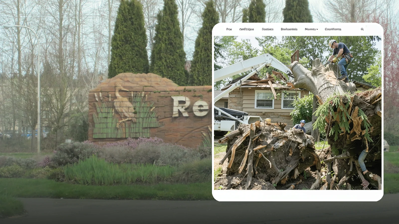 Confined-space tree removal in Renton, King County, WA - The careful dismantling of trees in tight or restricted areas.