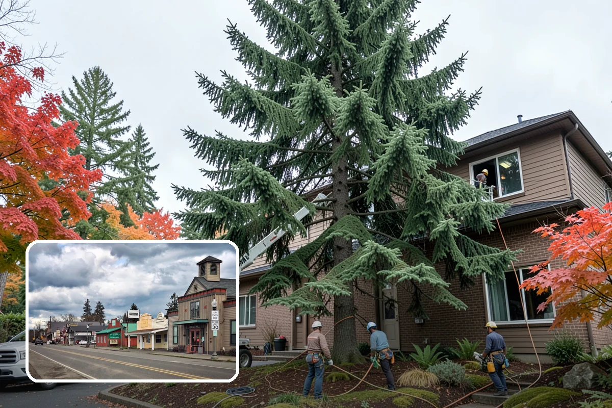 Confined-space tree removal in Roy, Pierce County, WA - Removes safety hazards and reduces liability