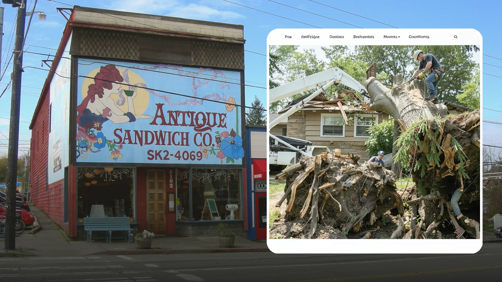 Confined-space tree removal in Ruston, Pierce County, WA - The careful dismantling of trees in tight or restricted areas.