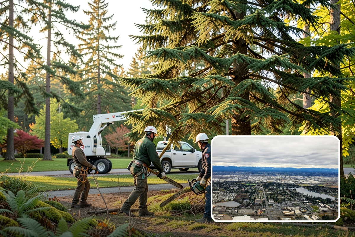 Confined-space tree removal in SeaTac, King County, WA - Removes safety hazards and reduces liability
