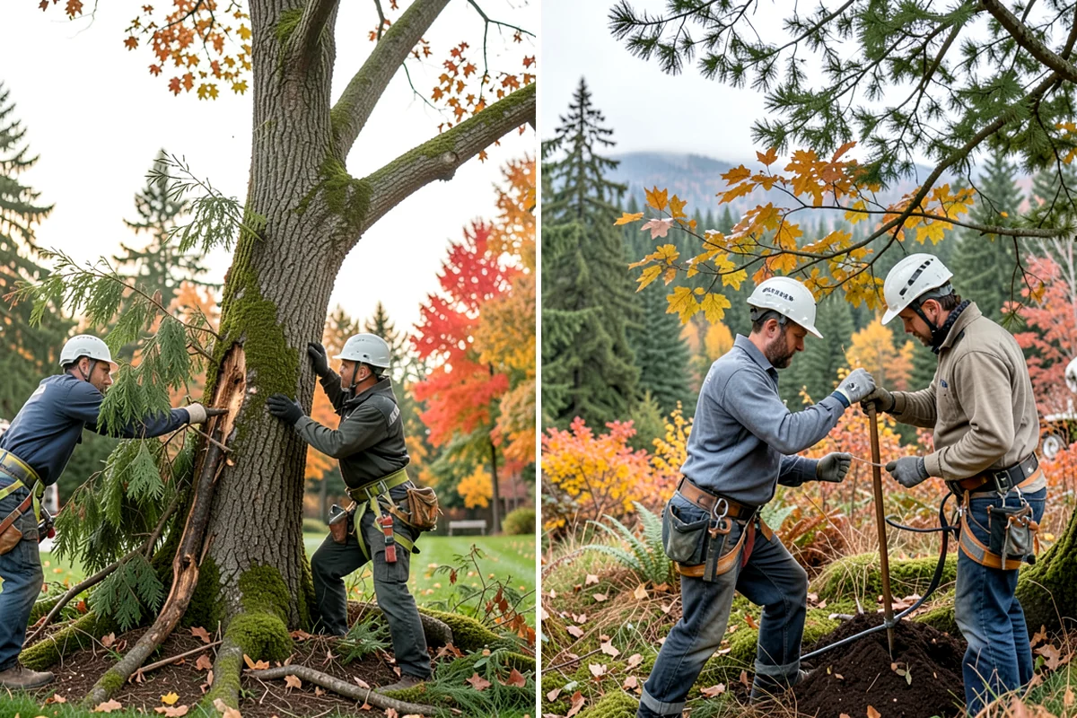 Confined-space tree removal in Seattle, King County, WA - On-site assessment and hazard evaluation