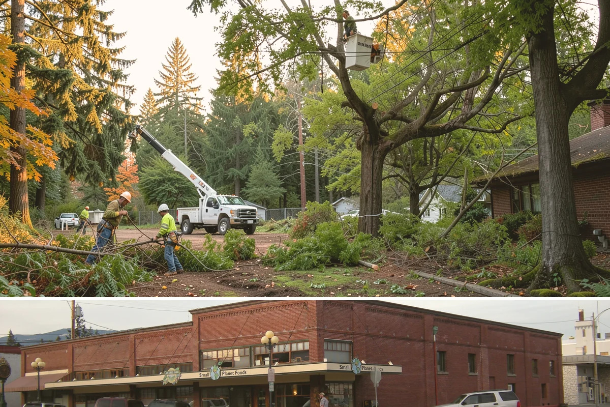 Confined-space tree removal in Sedro-Woolley, Skagit County, WA - This service can be performed year-round in the Puget Sound climate but requires extra caution during wet seasons when ground...