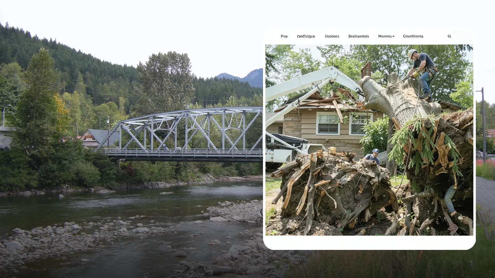 Confined-space tree removal in Skykomish, King County, WA - The careful dismantling of trees in tight or restricted areas.