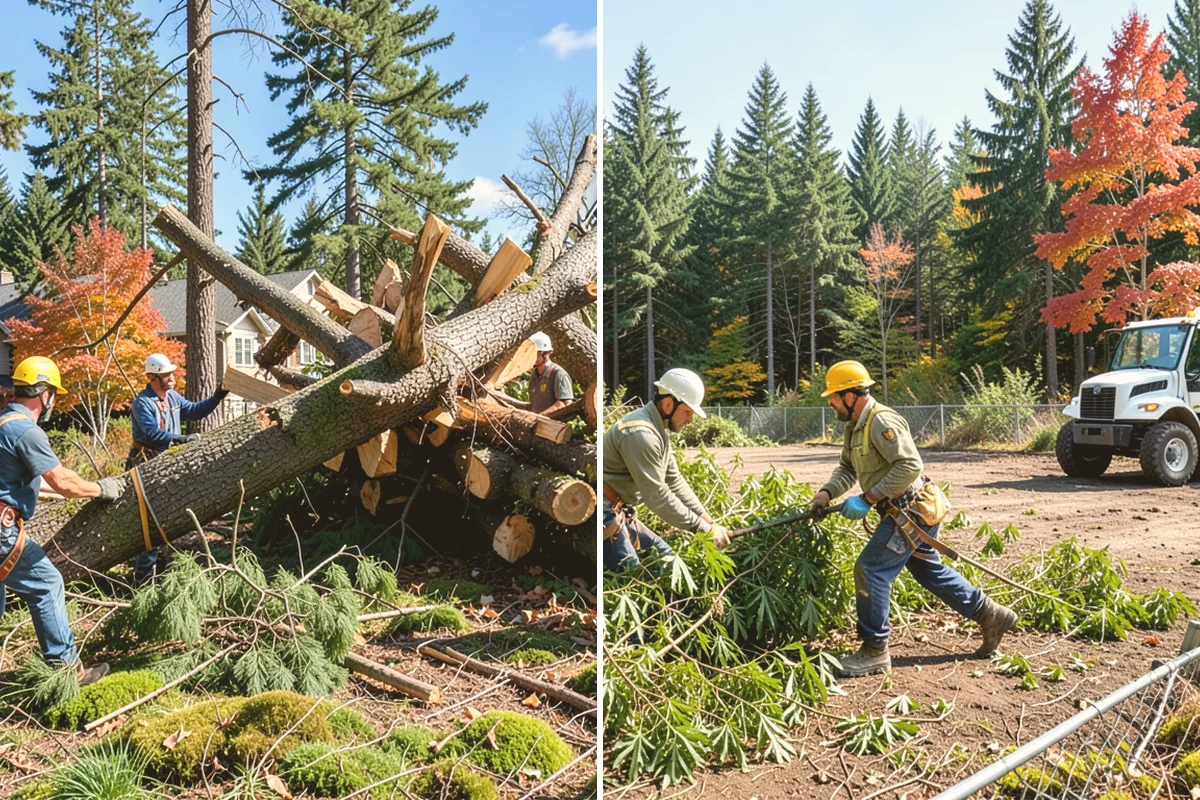 Confined-space tree removal in Snohomish, Snohomish County, WA - On-site assessment and hazard evaluation
