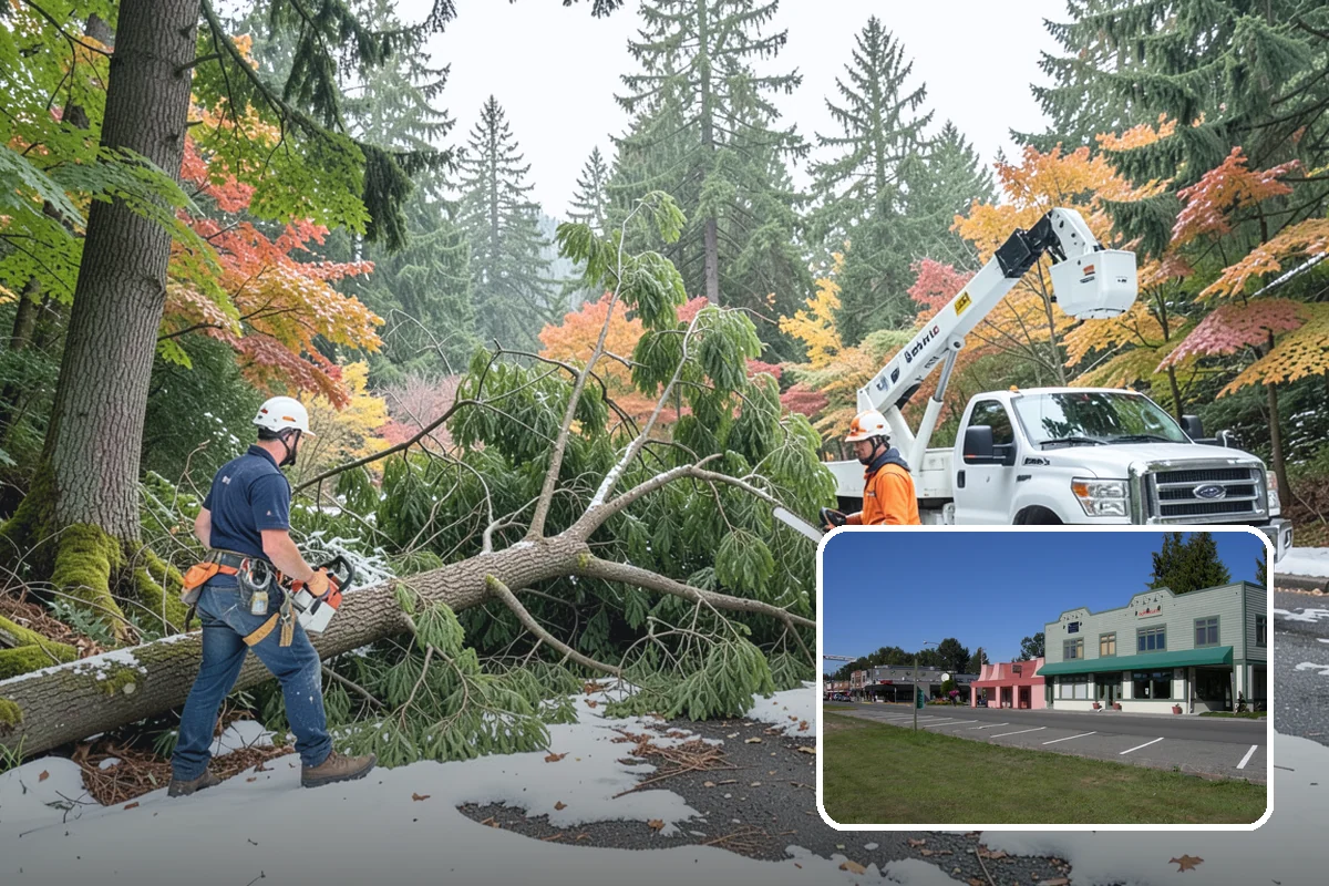 Confined-space tree removal in Snoqualmie, King County, WA - Removes safety hazards and reduces liability