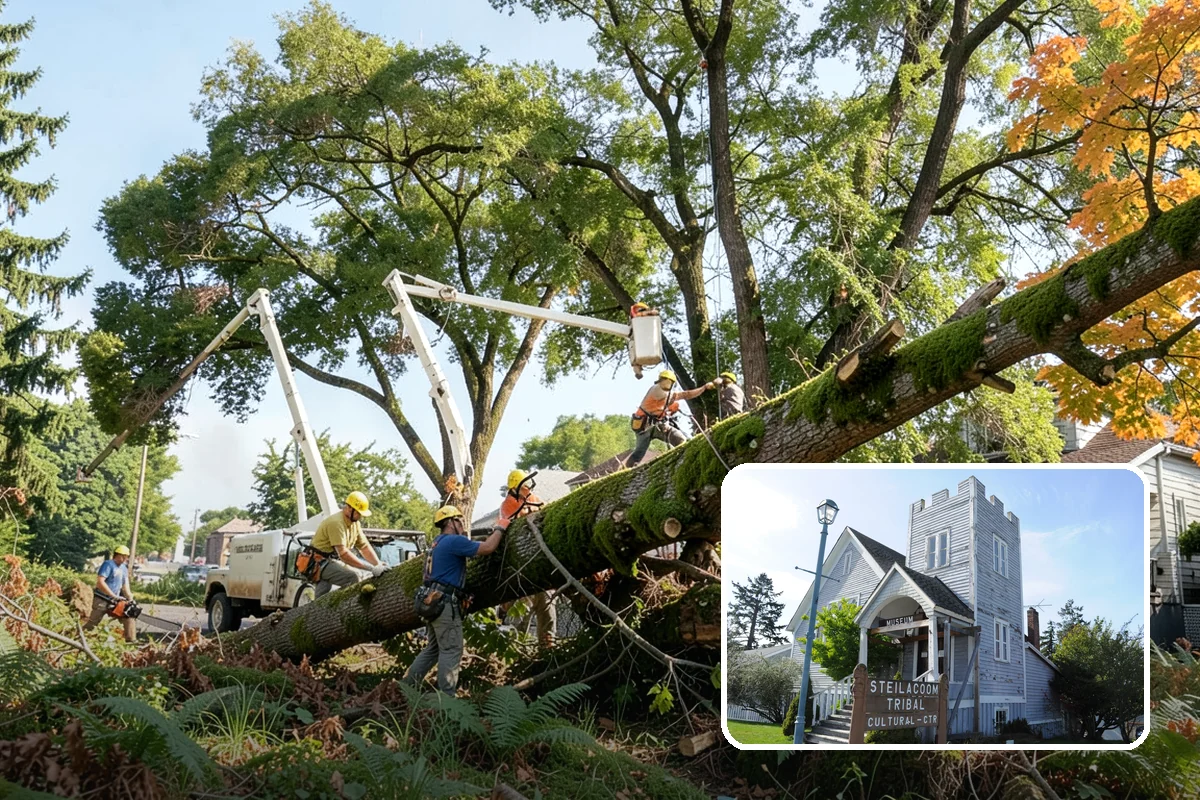 Confined-space tree removal in Steilacoom, Pierce County, WA - Removes safety hazards and reduces liability