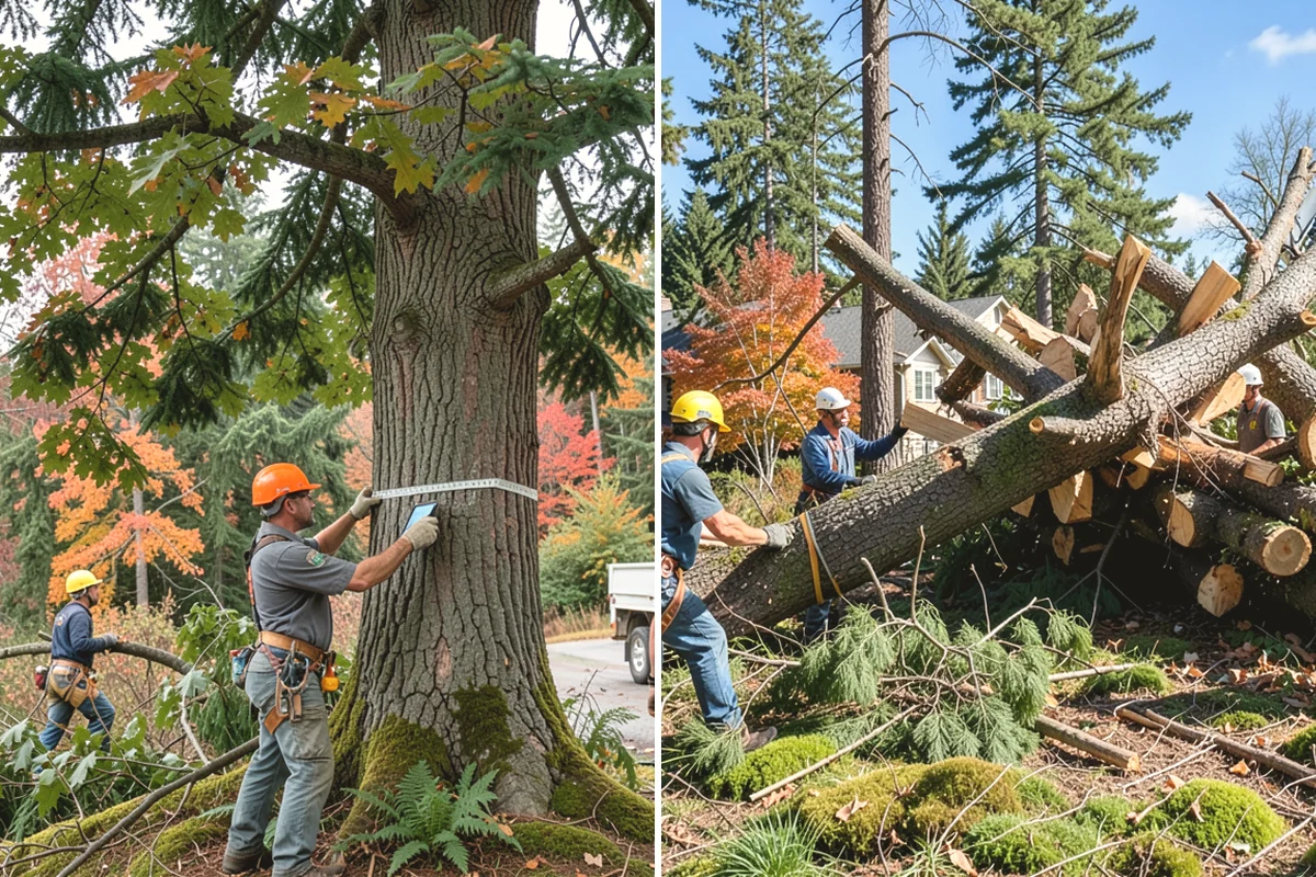 Confined-space tree removal in Steilacoom, Pierce County, WA - On-site assessment and hazard evaluation
