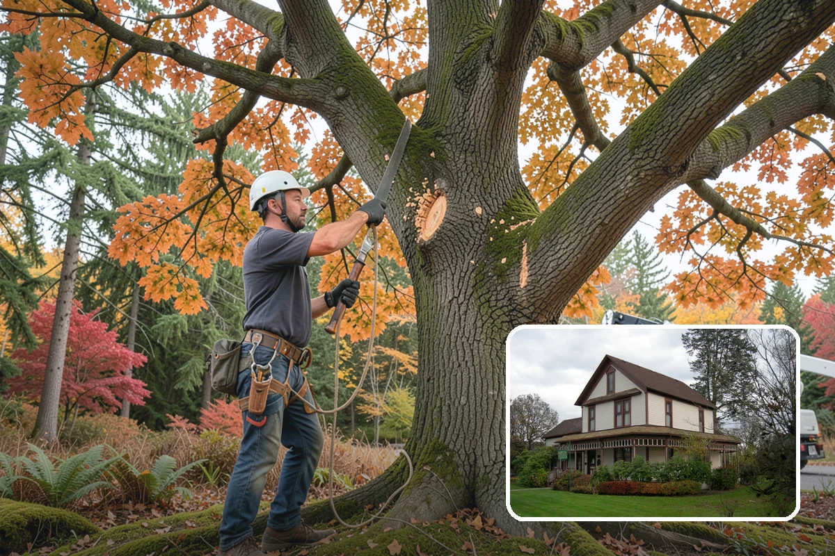 Confined-space tree removal in Sumner, Pierce County, WA - Removes safety hazards and reduces liability