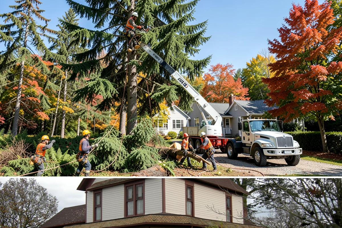 Confined-space tree removal in Sumner, Pierce County, WA - This service can be performed year-round in the Puget Sound climate but requires extra caution during wet seasons when ground...