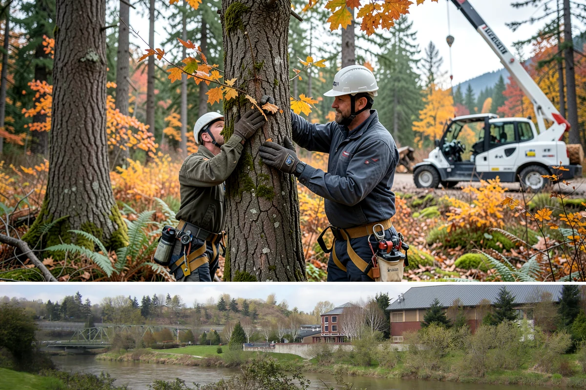Confined-space tree removal in Tukwila, King County, WA - This service can be performed year-round in the Puget Sound climate but requires extra caution during wet seasons when ground...