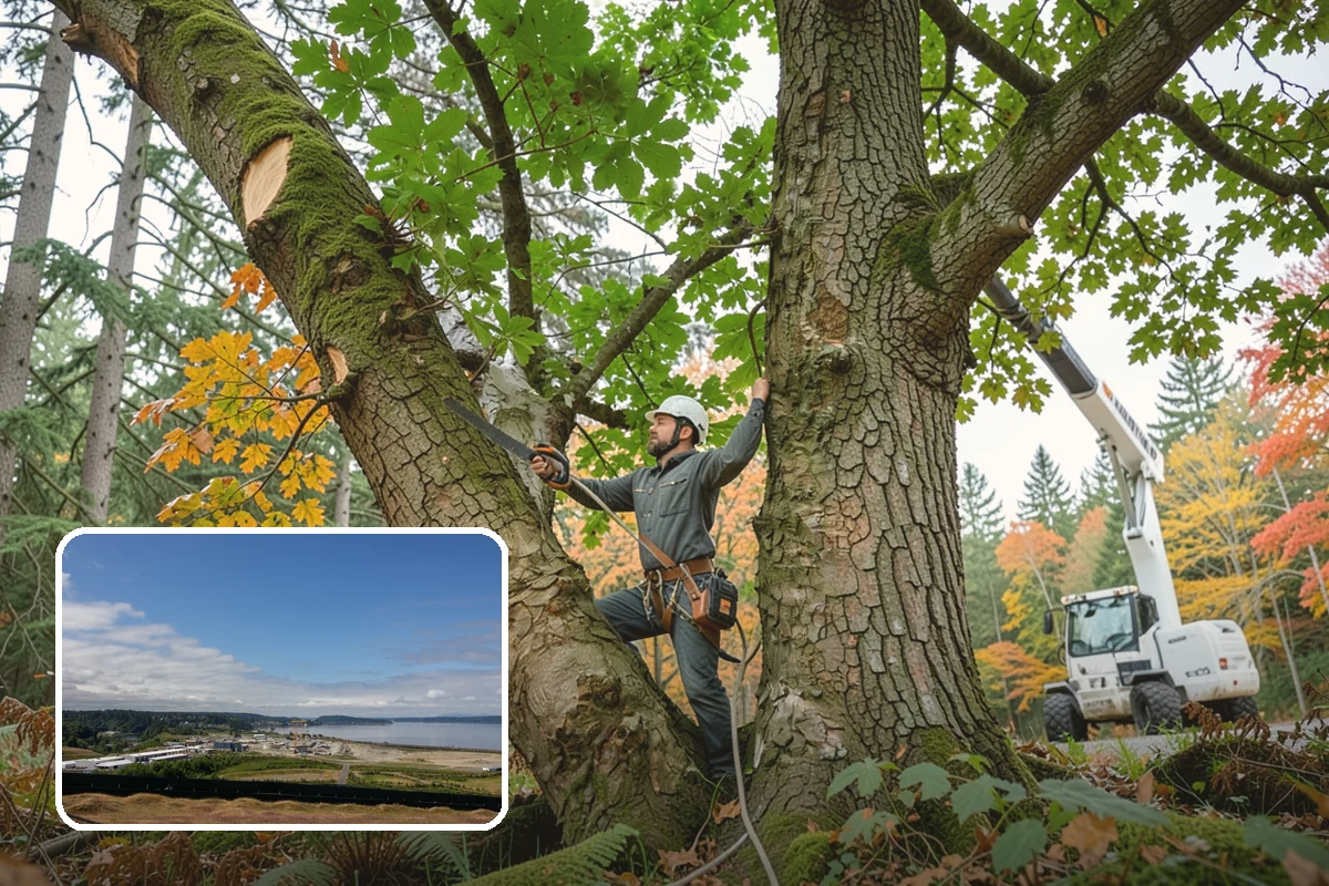 Confined-space tree removal in University Place, Pierce County, WA - Removes safety hazards and reduces liability