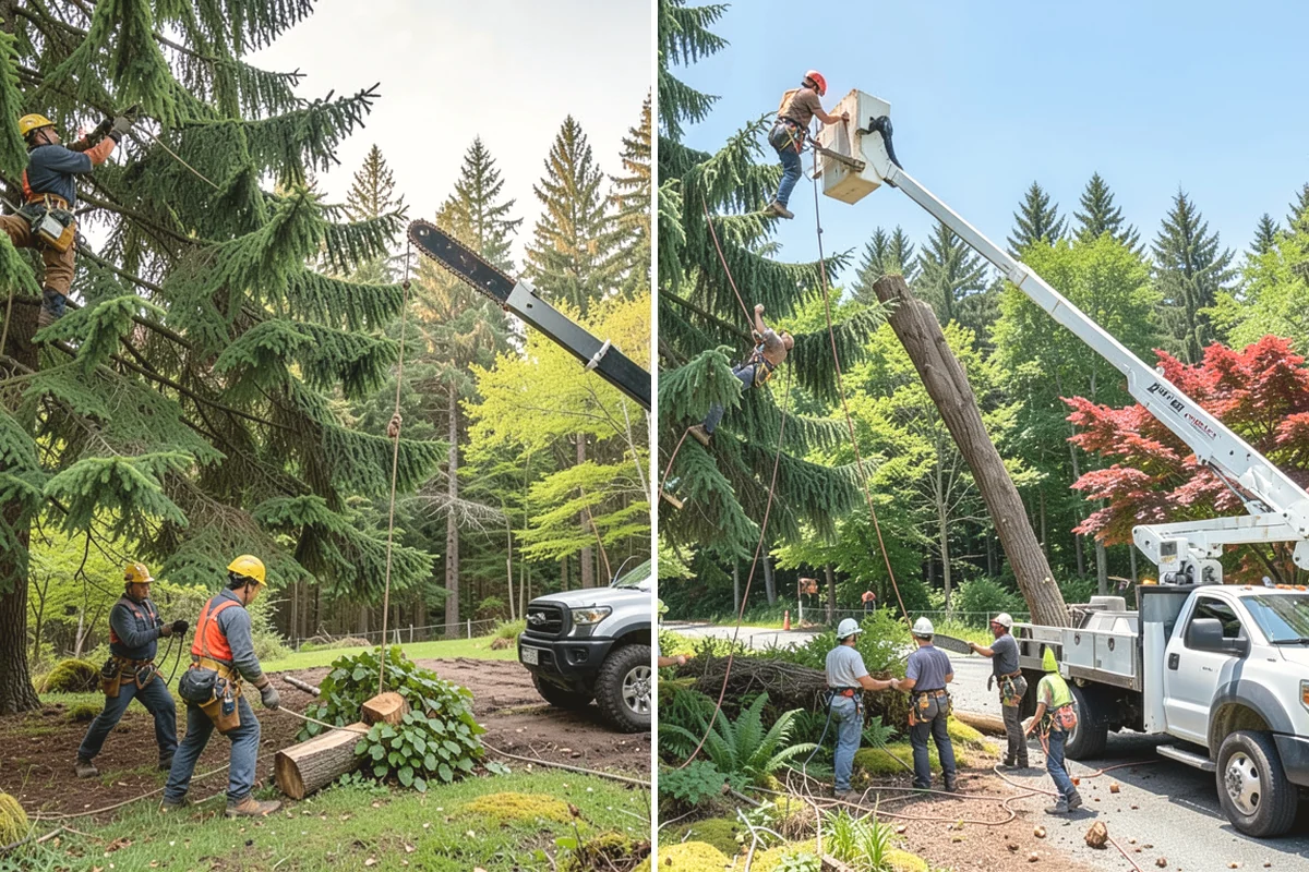 Confined-space tree removal in University Place, Pierce County, WA - On-site assessment and hazard evaluation