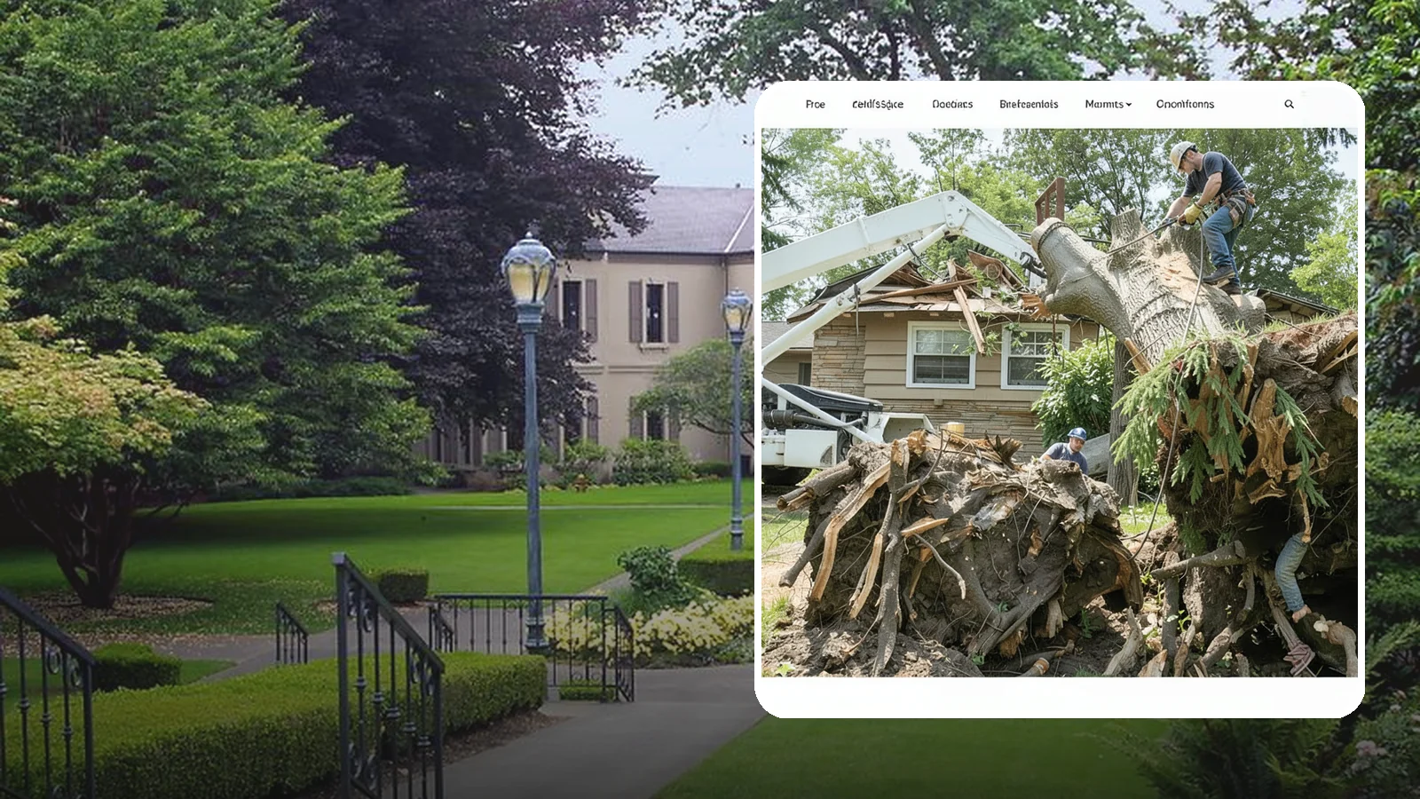 Confined-space tree removal in Woodinville, King County, WA - The careful dismantling of trees in tight or restricted areas.