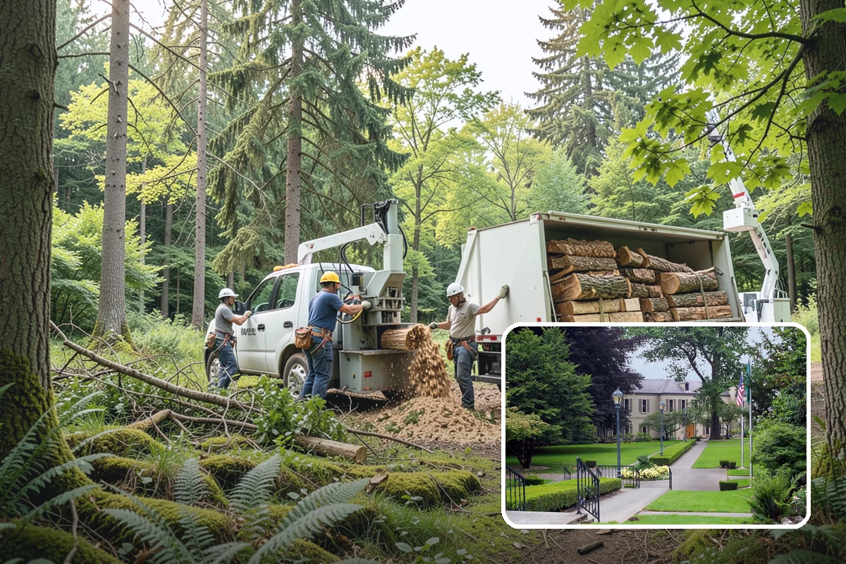 Confined-space tree removal in Woodinville, King County, WA - Removes safety hazards and reduces liability