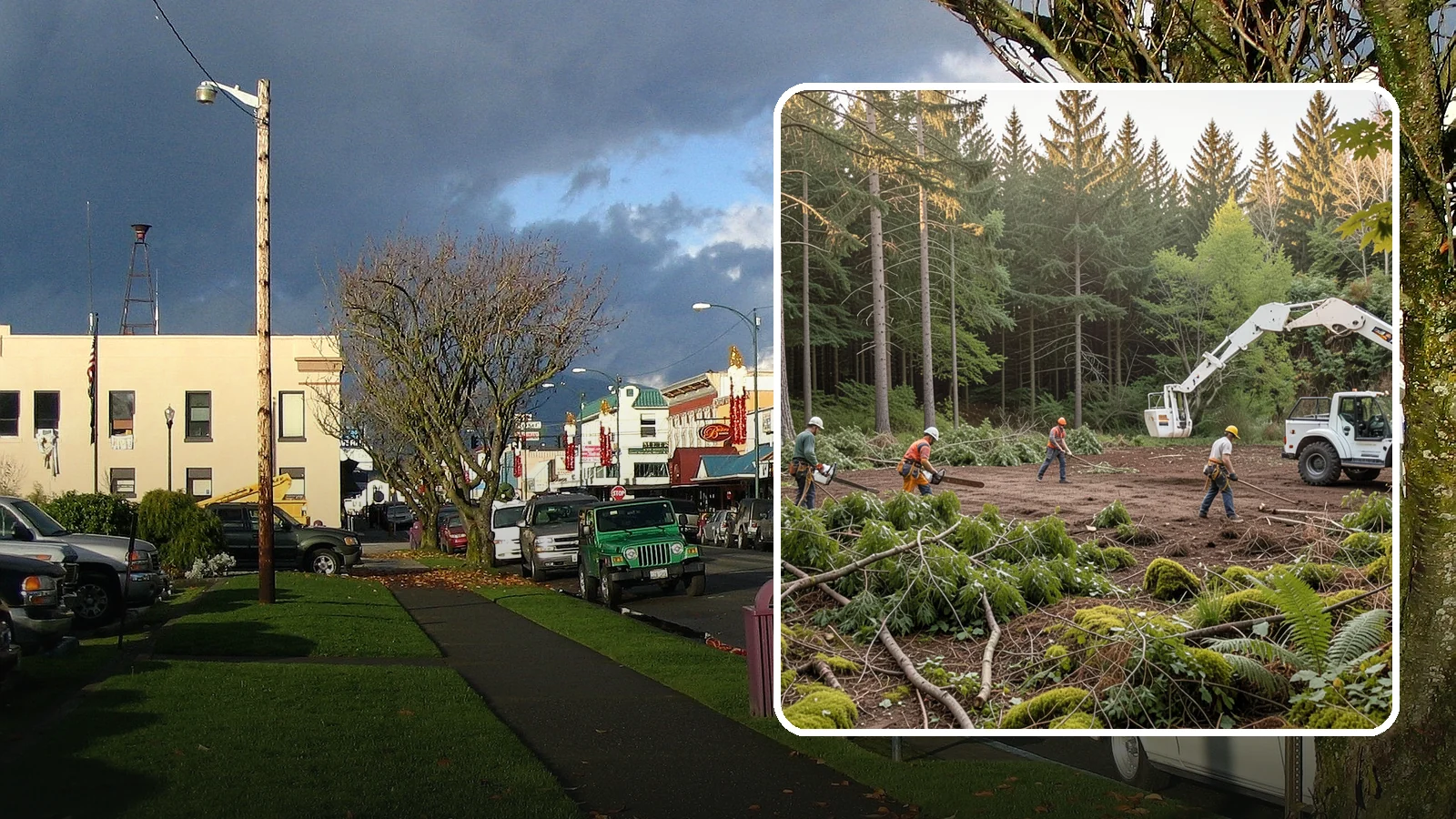 Construction Clearance in Arlington, Snohomish County, WA - The clearing of trees and vegetation to provide access and space for construction.