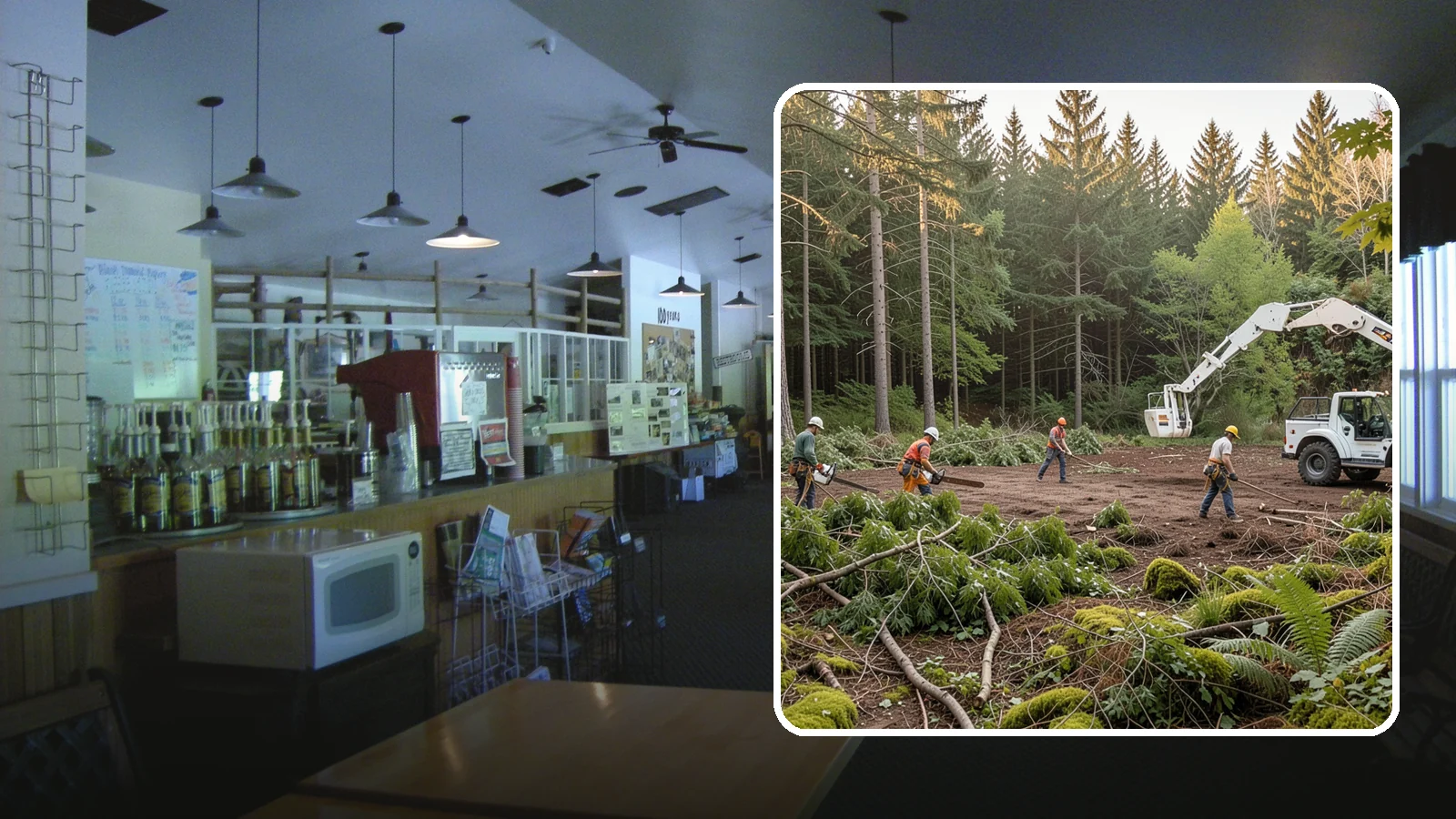 Construction Clearance in Black Diamond, King County, WA - The clearing of trees and vegetation to provide access and space for construction.