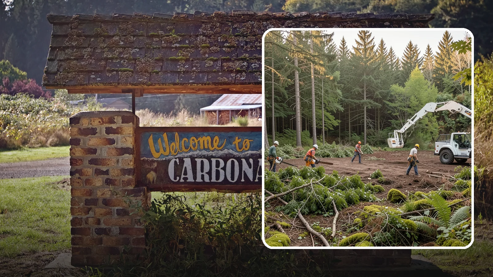 Construction Clearance in Carbonado, Pierce County, WA - The clearing of trees and vegetation to provide access and space for construction.
