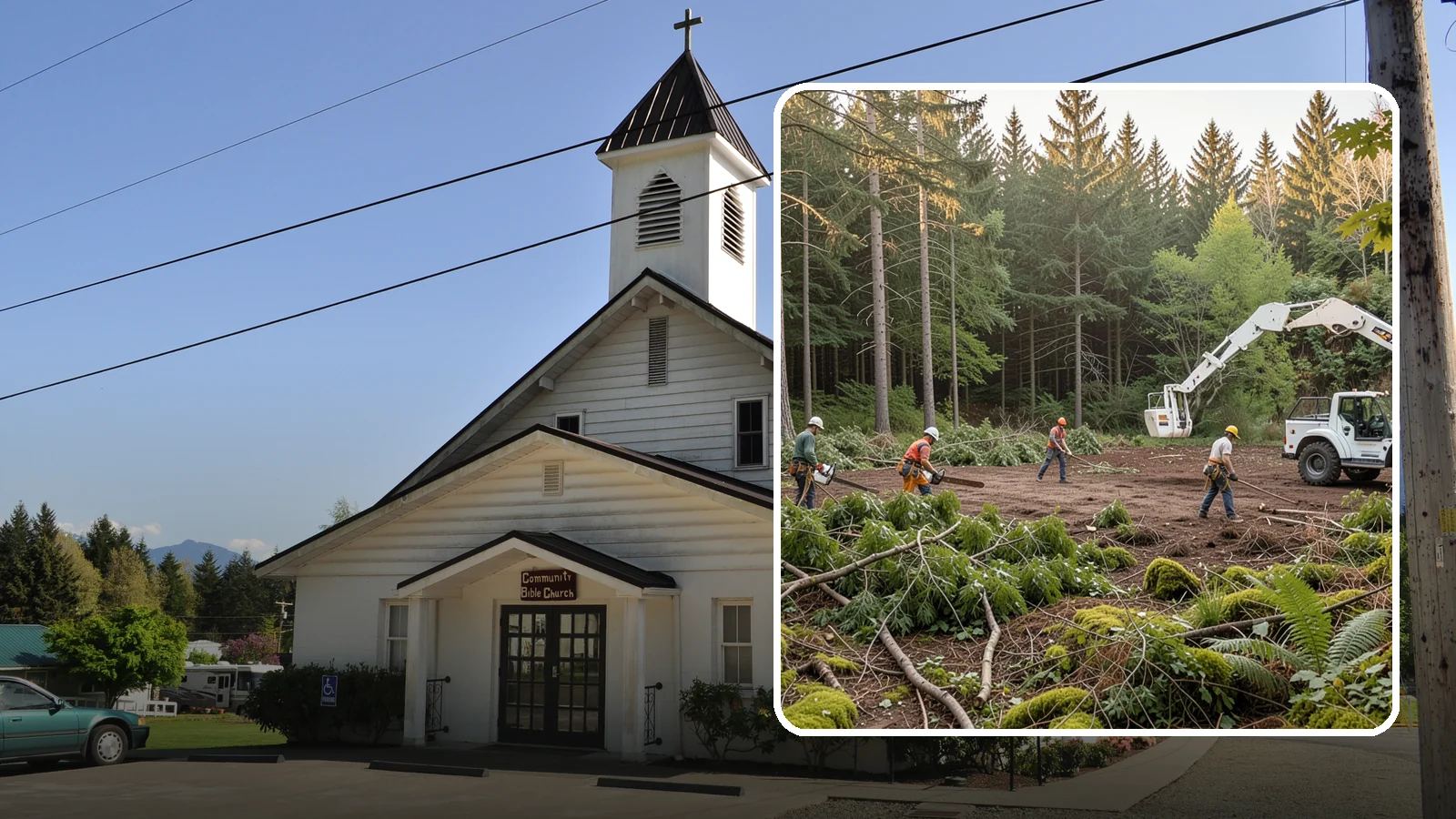Construction Clearance in Concrete, Skagit County, WA - The clearing of trees and vegetation to provide access and space for construction.