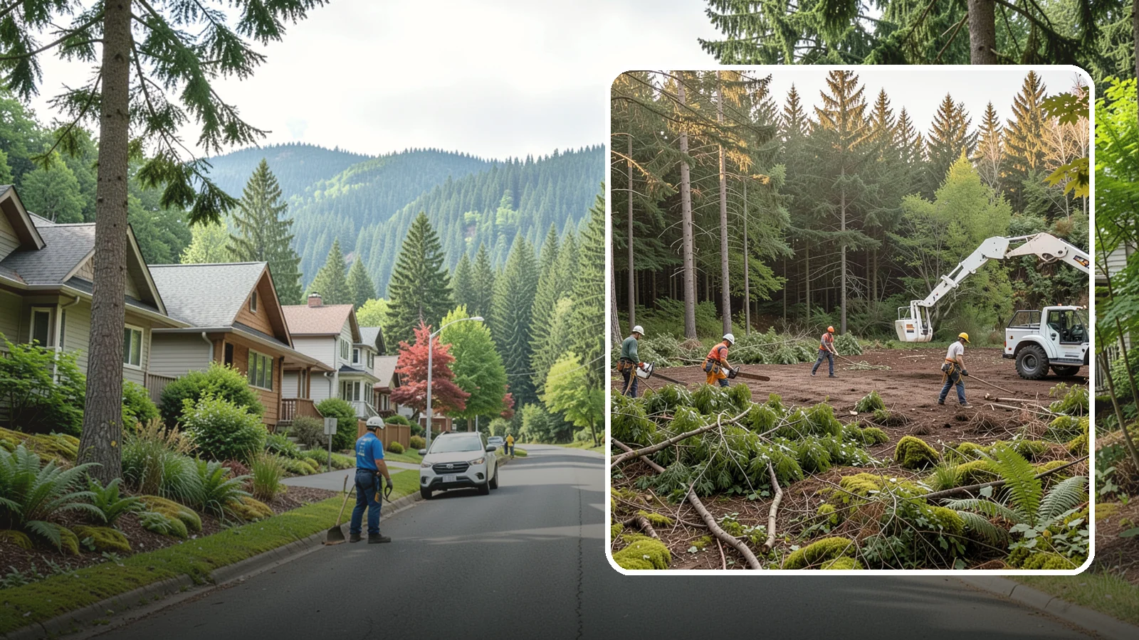 Construction Clearance in Darrington, Snohomish County, WA - The clearing of trees and vegetation to provide access and space for construction.