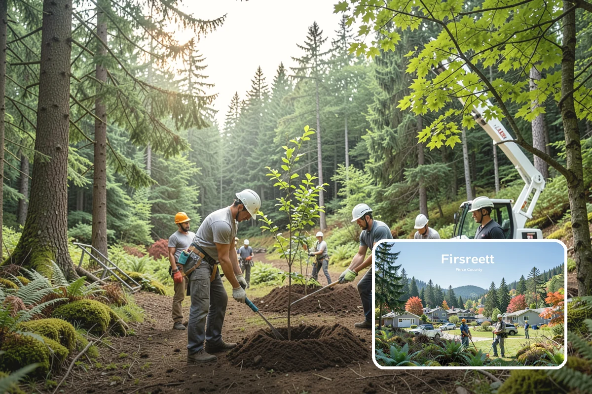 Construction Clearance in Fircrest, Pierce County, WA - Protects valued trees during projects