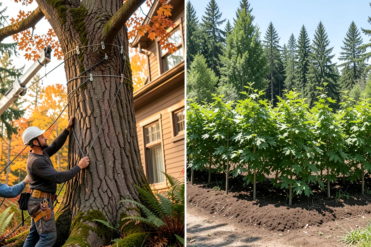 Construction Clearance in Fircrest, Pierce County, WA - Identify trees to retain and their protection zones