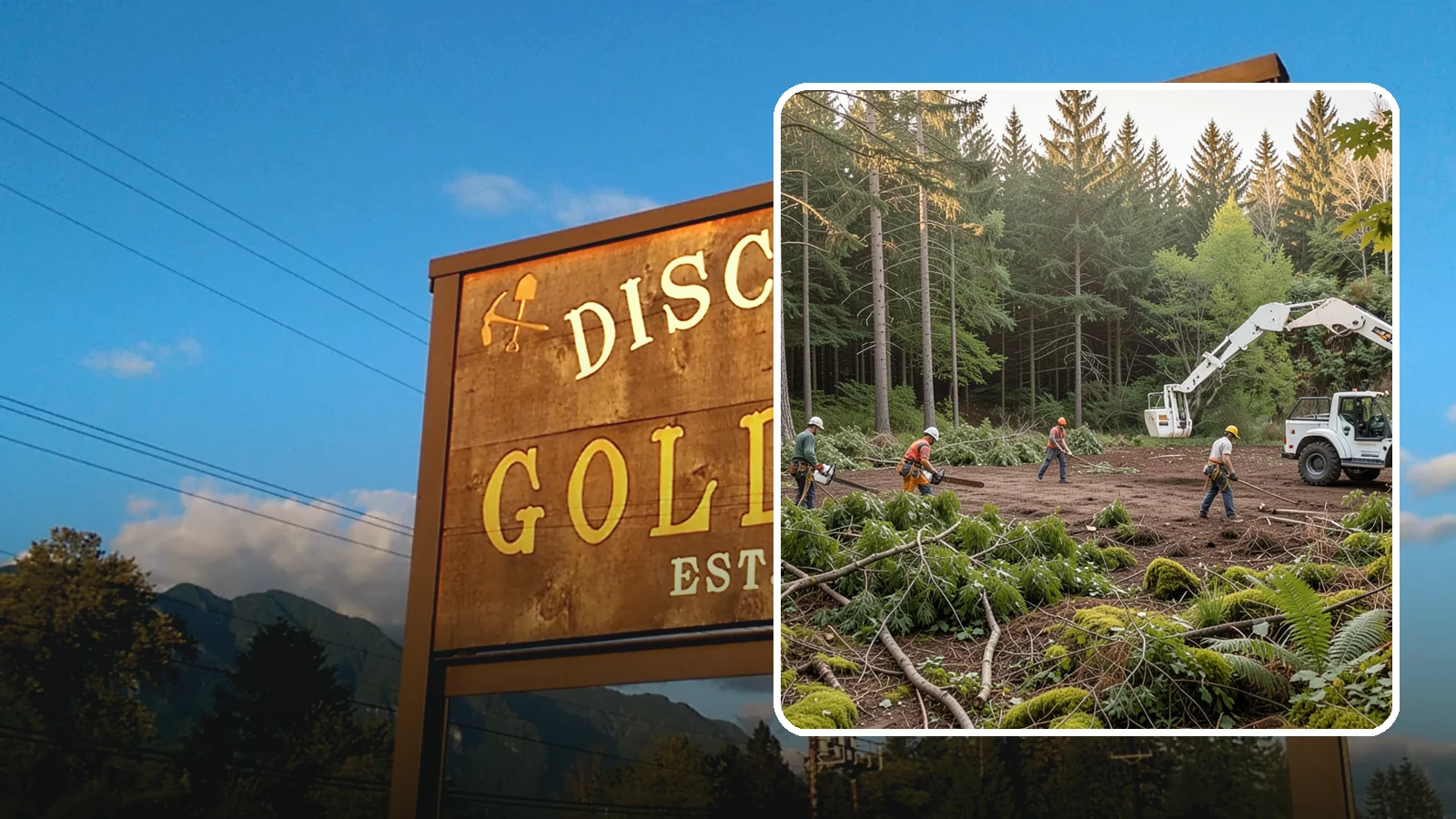 Construction Clearance in Gold Bar, Snohomish County, WA - The clearing of trees and vegetation to provide access and space for construction.