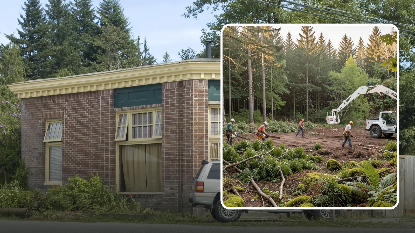 Construction Clearance in Hamilton, Skagit County, WA - The clearing of trees and vegetation to provide access and space for construction.