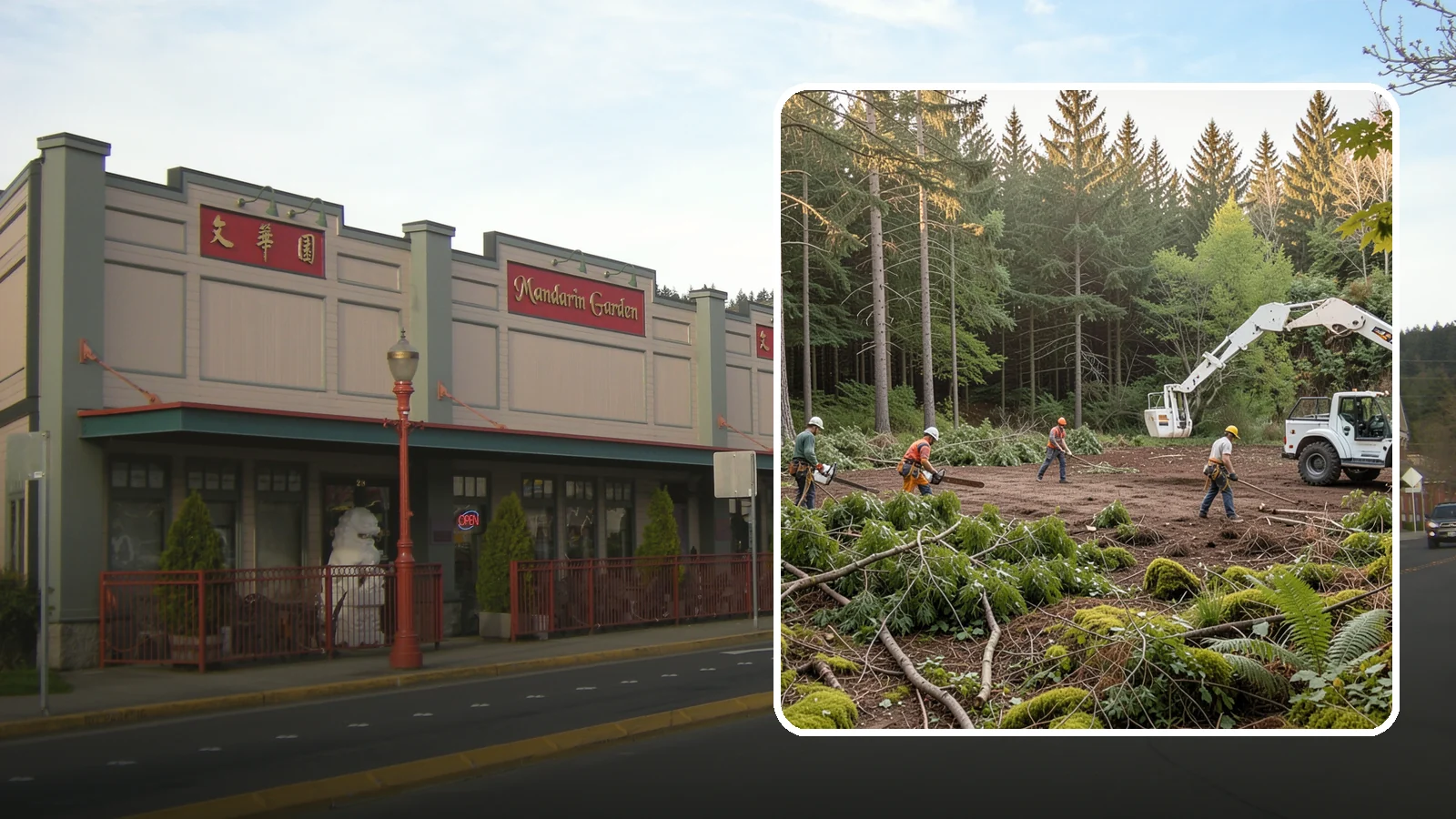 Construction Clearance in Issaquah, King County, WA - The clearing of trees and vegetation to provide access and space for construction.