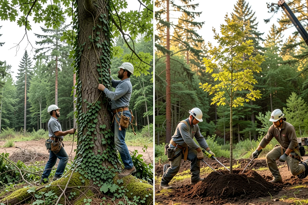 Construction Clearance in Kenmore, King County, WA - Identify trees to retain and their protection zones