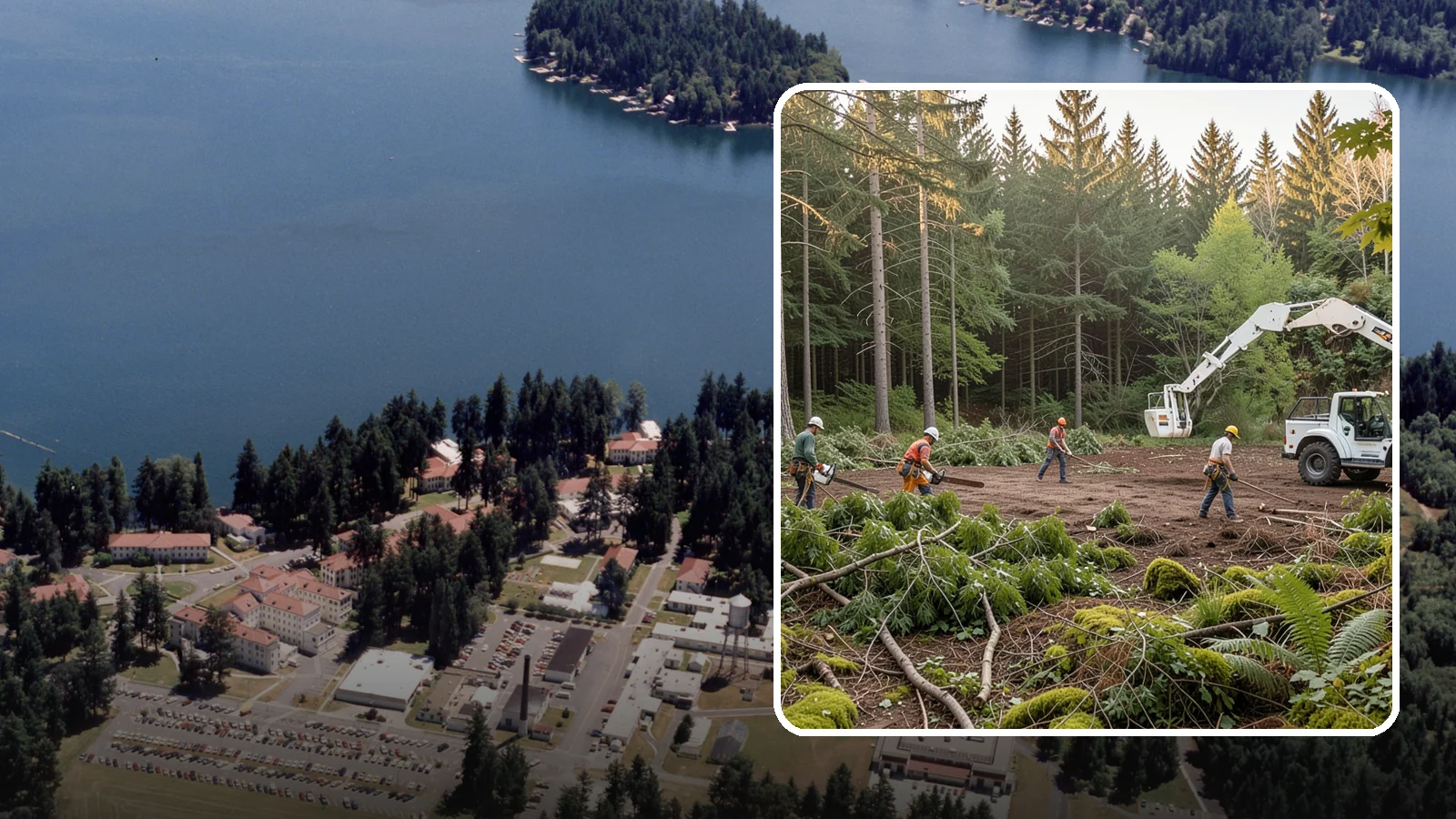 Construction Clearance in Lakewood, Pierce County, WA - The clearing of trees and vegetation to provide access and space for construction.