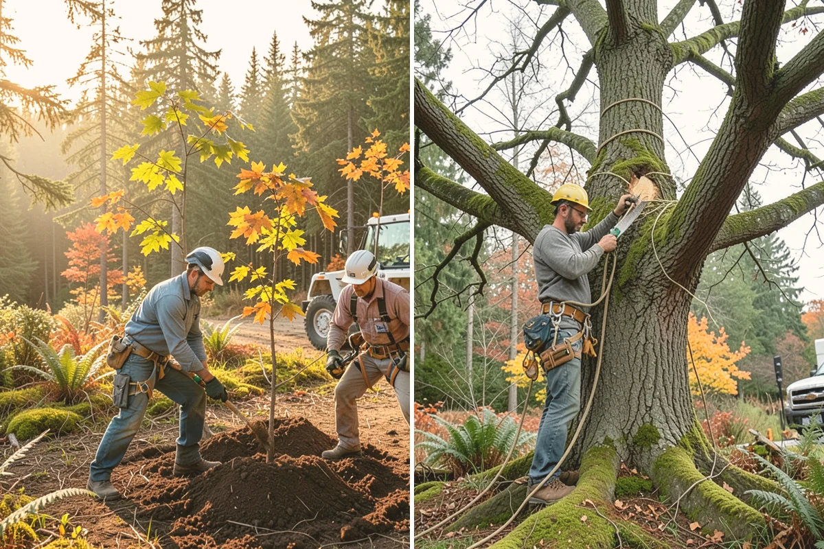 Construction Clearance in Langley, Island County, WA - Identify trees to retain and their protection zones