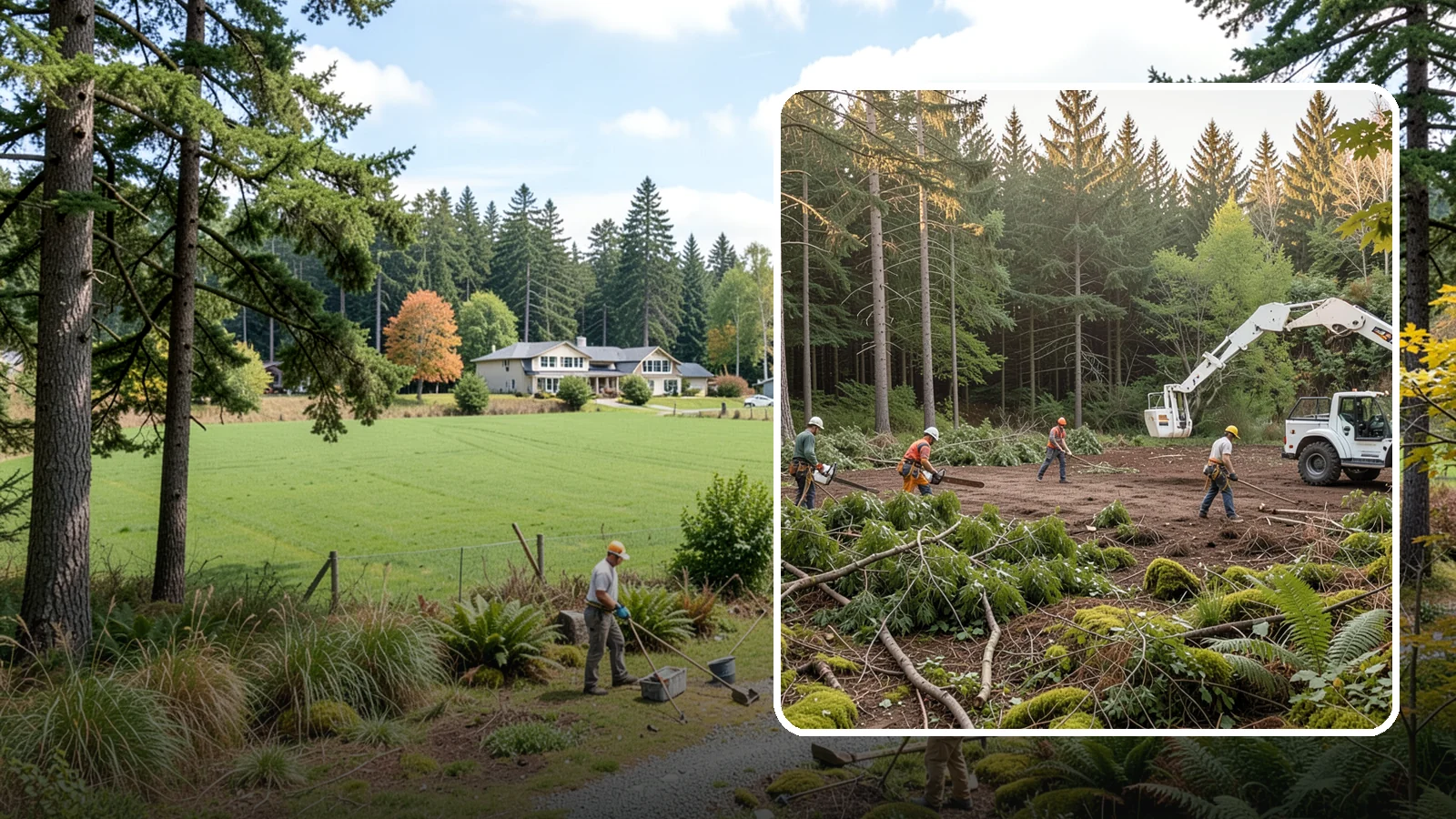 Construction Clearance in Lyman, Skagit County, WA - The clearing of trees and vegetation to provide access and space for construction.