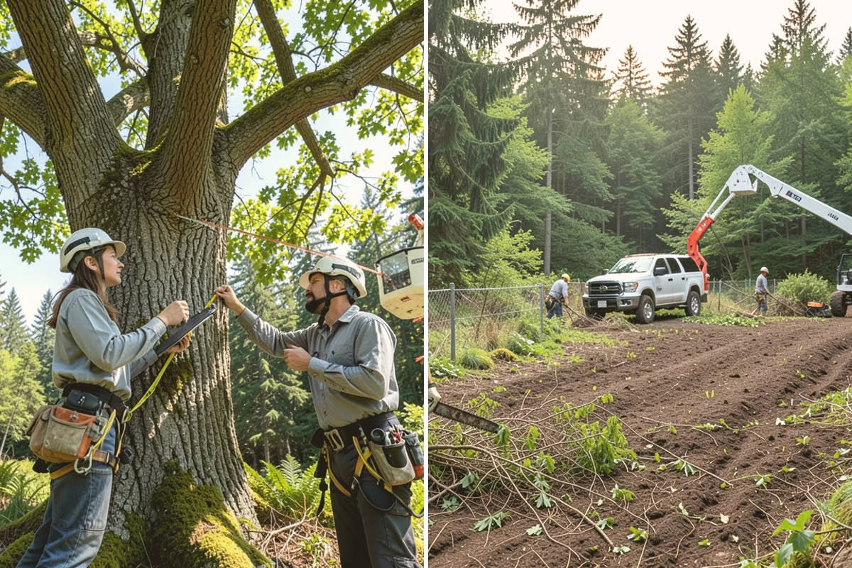 Construction Clearance in Orting, Pierce County, WA - Identify trees to retain and their protection zones