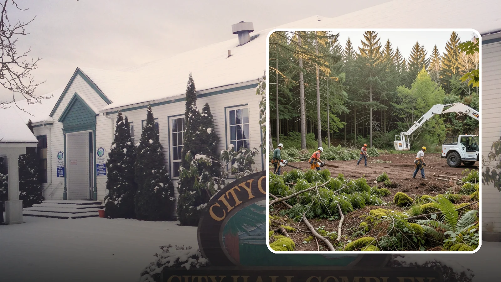 Construction Clearance in Pacific, King County, WA - The clearing of trees and vegetation to provide access and space for construction.