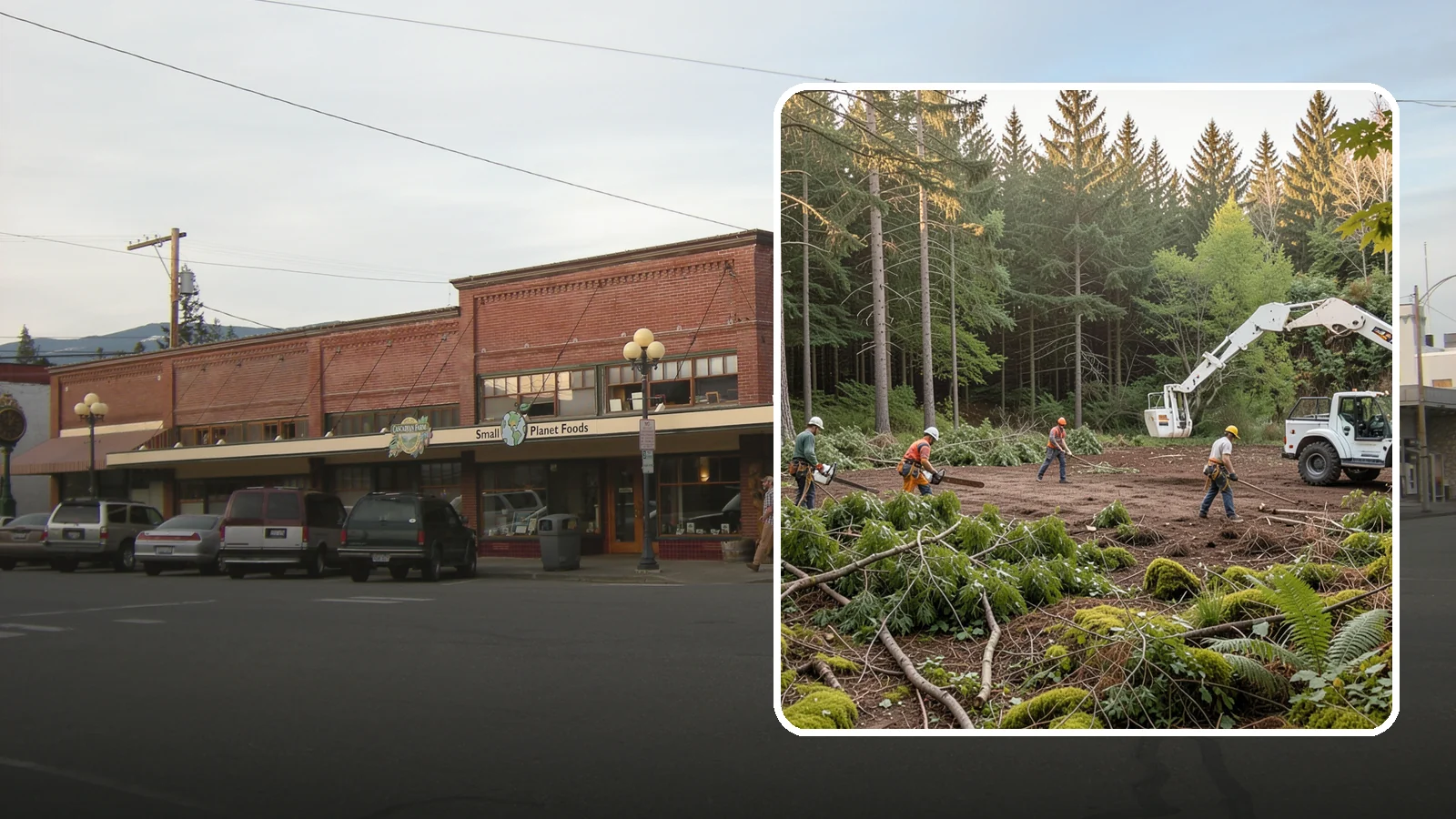 Construction Clearance in Sedro-Woolley, Skagit County, WA - The clearing of trees and vegetation to provide access and space for construction.