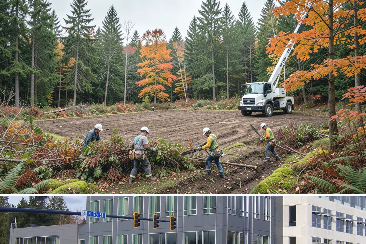 Construction Clearance in Shoreline, King County, WA - This service can be performed year-round in Washington State weather conditions but may require special ground protection...