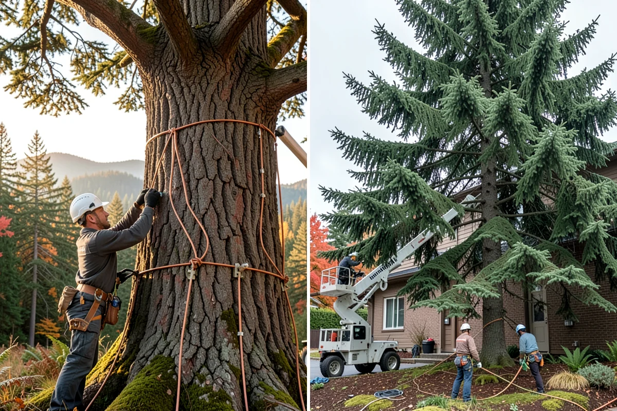 Construction tree protection fencing in Arlington, Snohomish County, WA - Identify trees to retain and their protection zones