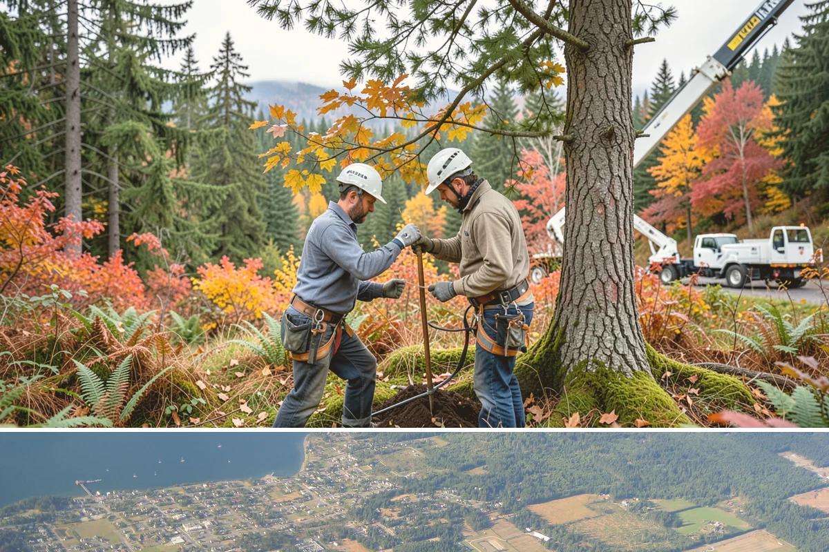 Construction tree protection fencing in Coupeville, Island County, WA - This service can be performed year-round in the Puget Sound region but must occur before ground-disturbing construction begins to...
