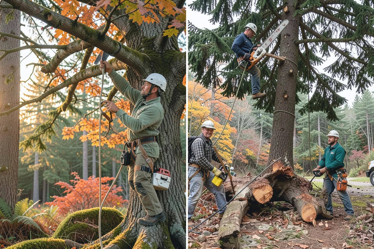 Construction tree protection fencing in Darrington, Snohomish County, WA - Identify trees to retain and their protection zones